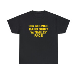 90s Grunge Band Shirt W Smiley Face Shirt