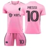 Certification major 10numderLionel Messi Miamifootballteamasetkit motionshort sleeveshortssuit
