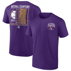 LSU Tigers 2023 NCAA Men's Baseball College World Series Champions Schedule T Shirt
