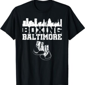 Baltimore Skyline Boxing Gloves T Shirt