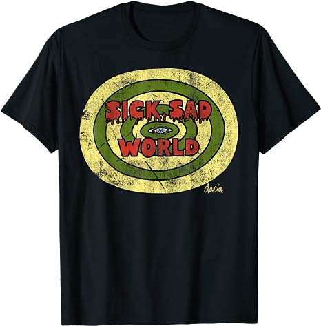 Daria Sick Sad World Drippy Text Eye Logo T-Shirt Daria Sick Sad World Drippy Text Eye Logo T-Shirt