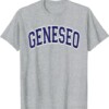 Geneseo NY New York Varsity Style Navy Blue Text T Shirt