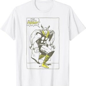 MARVEL THE MIGHTY THOR YELLOW COMIC T Shirt