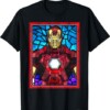 Marvel Iron Man Stained Glass Portrait T Shirt