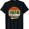 Vintage 1974 49 Year old Birthday Made in 1974 T Shirt