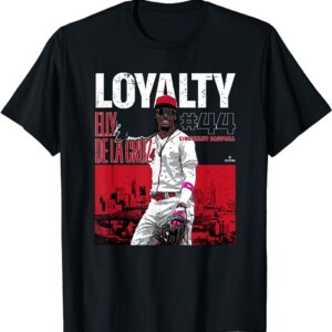 Loyalty Elly De La Cruz #44 Signature Shirt MLBPA, Cincinnati Reds