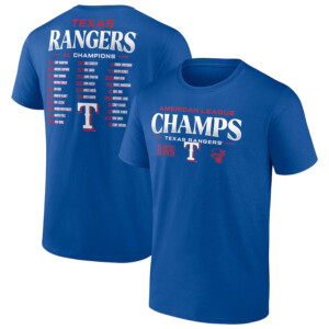 2023 American League Champions Roster T Shirt Texas Rangers