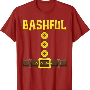 BASHFUL SHIRT Dwarf Easy Halloween Costume Matching Group Couples Kids