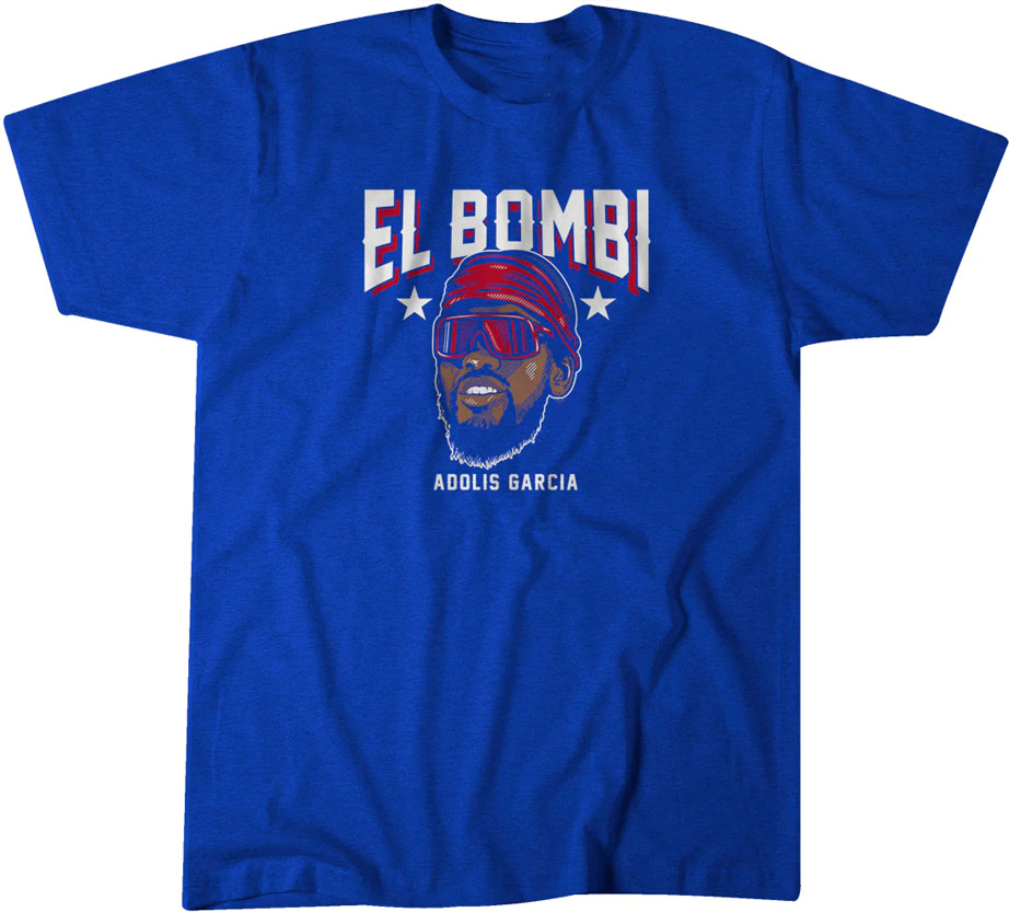 EL BOMBI SWING T-SHIRT Adolis Garcia, Texas Rangers EL BOMBI SWING T SHIRT Adolis Garcia, Texas Rangers