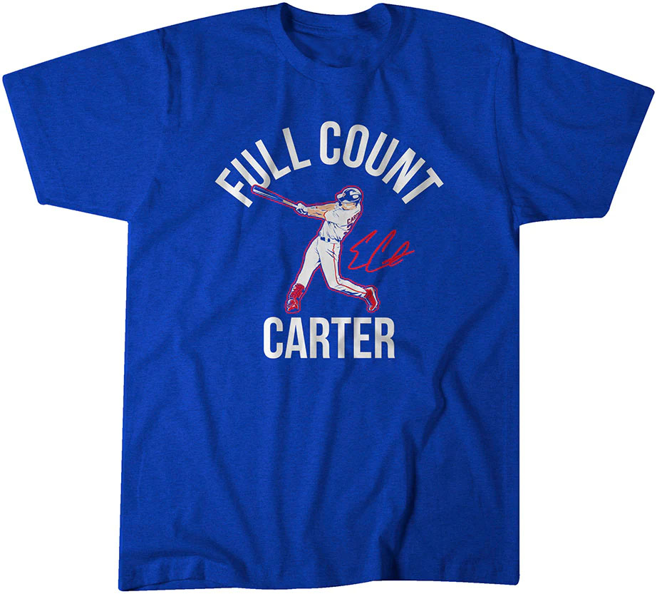 FULL COUNT CARTER SHIRT Evan Carter, Texas Rangers FULL COUNT CARTER SHIRT Evan Carter, Texas Rangers
