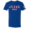 Jesus Won Shirt Evan Carter, Texas Rangers
