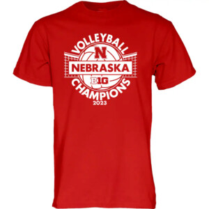 2023 Big Ten Women's Volleyball Regular Season Champions Locker Room T Shirt Nebraska Huskers