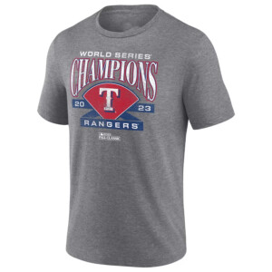 2023 World Series Champions Shut Out Tri Blend T Shirt Texas Rangers
