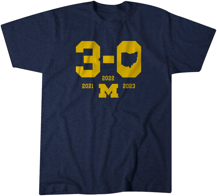 3-0 IN THE GAME SHIRT Michigan Football, Michigan Wolverines 3 0 IN THE GAME SHIRT Michigan Football, Michigan Wolverines