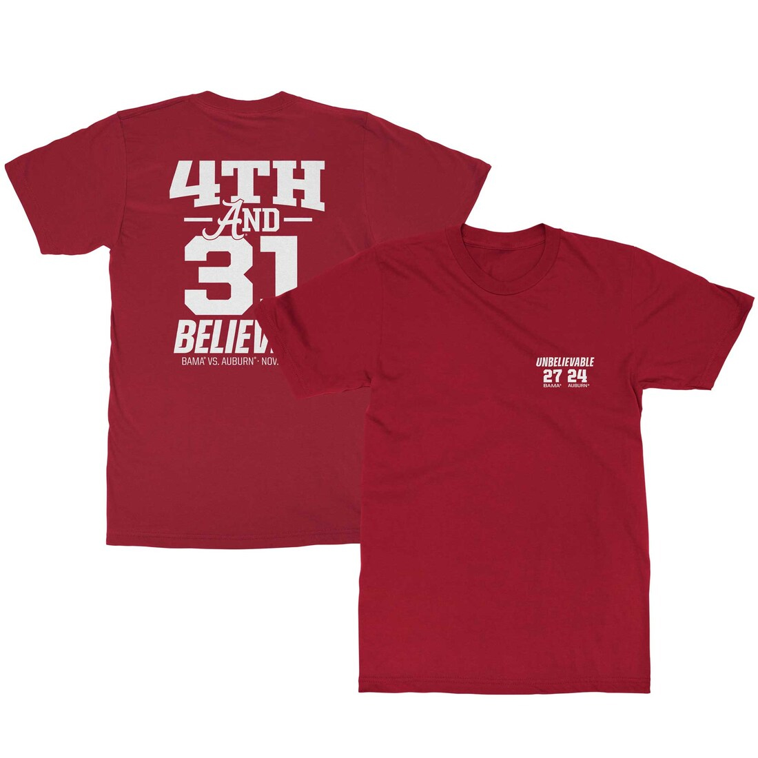 4th & 31 Score T-Shirt Iron Bowl, Auburn Tigers, Alabama Crimson Tide 4th & 31 Score T Shirt Iron Bowl, Auburn Tigers, Alabama Crimson Tide