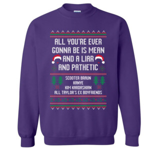 ALL YOU'RE EVER GONNA BE IS MEAN AND A LIAR AND PATHETIC SHIRT Scooter Braun, Kanye, Kim Kardashian, All Taylor's EX Boyfriends, Taylor Swift