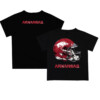 Arkansas Team Logo Dripping Helmet T Shirt Arkansas Razorbacks
