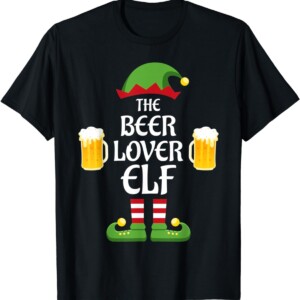 Beer Lover Elf Family Matching Group Christmas Shirt