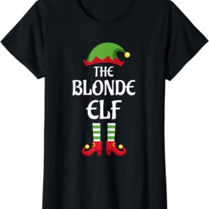 Blonde Elf Family Matching Group Christmas Shirt