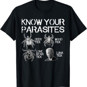 Know Your Parasites Anti Biden Funny Joe Biden Parody T Shirt