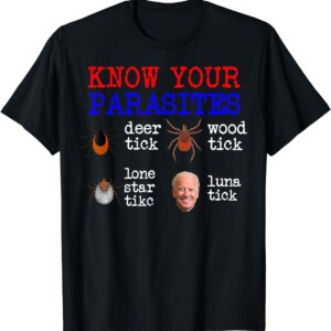 Know Your Parasites Funny LunaTick Anti Joe Biden T Shirt