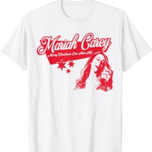 Mariah Carey Official Merry Christmas One & All Tour Stars T Shirt