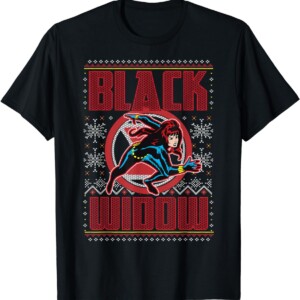 Marvel Black Widow Ugly Christmas Sweater Shirt