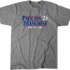 PROCESS FRANCHISE '24 HERE THEY COME SHIRT Joel Embiid, Tyrese Maxey, Philadelphia 76ers