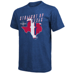 STRAIGHT UP TEXAS 2023 World Series Champions Banner T Shirt Texas Rangers