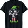 Socially Distant Elf Matching Family Group Christmas Funny Shirt