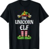 Unicorn Elf Family Matching Group Christmas Shirt