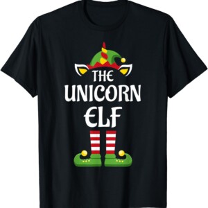 Unicorn Elf Family Matching Group Christmas Shirt