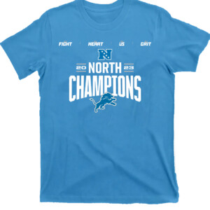 ALL FIGHT ALL HEART ALL US ALL GRIT SHIRT 2023 NFC North Division Champions, Detroit Lions