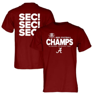 Alabama Crimson Tide 2023 SEC Football Conference Champions Locker Room T Shirt