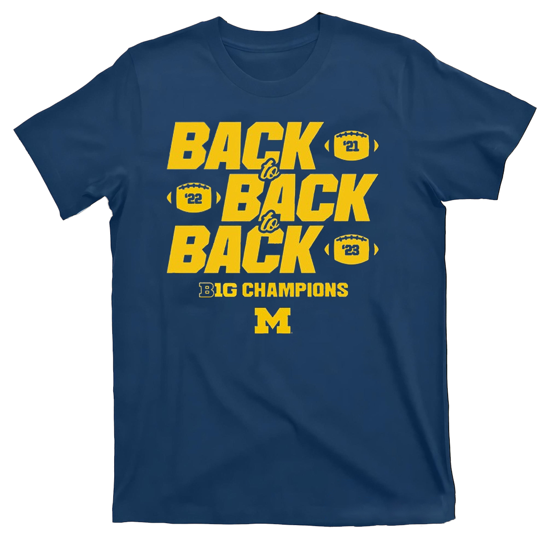 BACK TO BACK TO BACK BIG 10 CHAMPIONS SHIRT Michigan Wolverines BACK TO BACK TO BACK BIG 10 CHAMPIONS SHIRT Michigan Wolverines