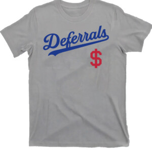 Deferrals Money Shirt Shohei Ohtani, Los Angeles Dodgers