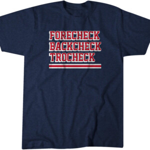 FORECHECK, BACKCHECK, TROCHECK SHIRT Vincent Trocheck, New York Rangers