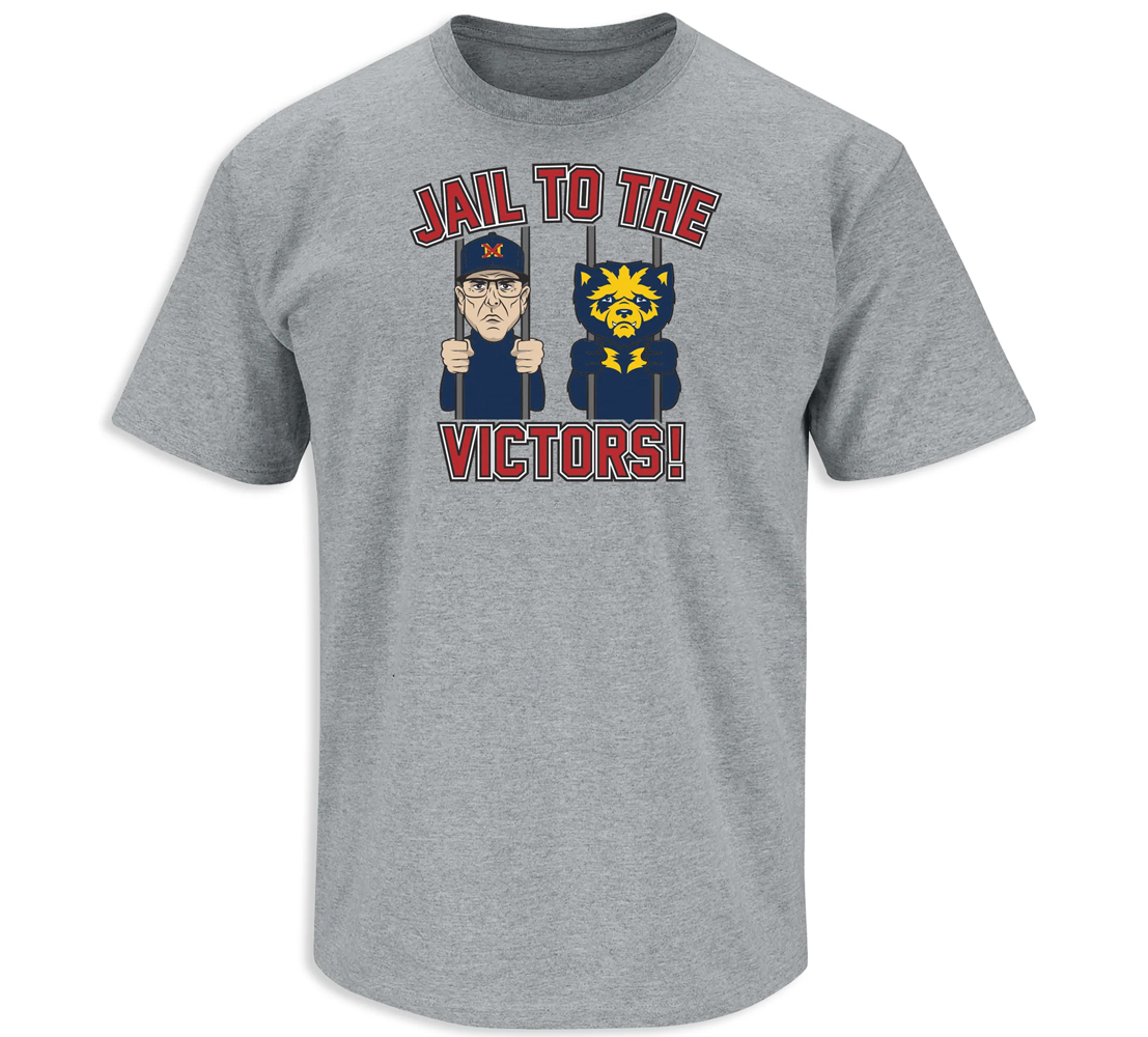 Jail To the Victors Shirt Anti-Michigan Wolverines, Jim Harbaugh, Ohio State Buckeyes Jail To the Victors Shirt Anti Michigan Wolverines, Jim Harbaugh, Ohio State Buckeyes