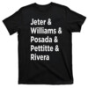 Jeter & Williams & Posada & Pettitte & Rivera T Shirt Yankees Legends, New York Yankees
