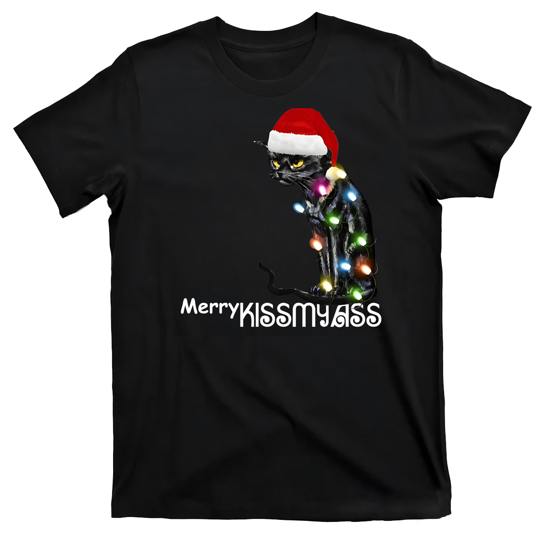 Retro Christmas Cat Merry Kissmyass Shirt Retro Christmas Cat Merry Kissmyass Shirt