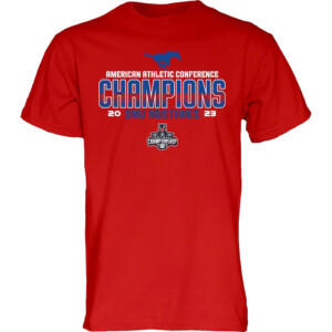SMU Mustangs 2023 AAC Football Conference Champions Locker Room T Shirt