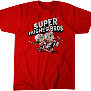 SUPER HUGHES BROS SHIRT Jack Hughes, Luke Hughes, New Jersey Devils
