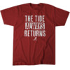 THE TIDE ALWAYS RETURNS SHIRT Alabama Crimson Tide 2023 SEC Football Conference Champions