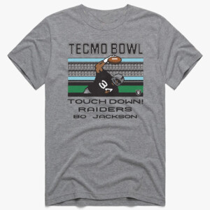 Tecmo Bowl Touch Down Raiders Bo Jackson Shirt Bo Jackson, Las Vegas Raiders