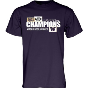 Washington Huskies 2023 Pac 12 Football Conference Champions Locker Room T Shirt