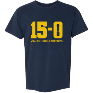 15 0 TROPHY SHIRT College Football Playoff 2023 National Champions, Michigan Wolverines
