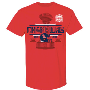2023 Chick fil A Peach Bowl CHAMPIONS SCORE Shirt 2023 Peach Bowl Champions, Ole Miss Rebels red