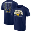 2023 National Champions Schedule Shirt College Football Playoff 2023 National Champions, Michigan Wolverines