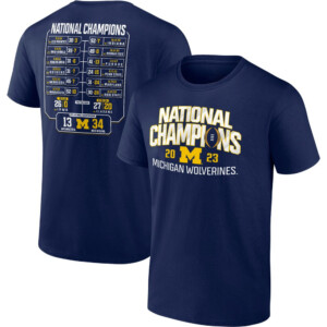 2023 National Champions Schedule Shirt College Football Playoff 2023 National Champions, Michigan Wolverines