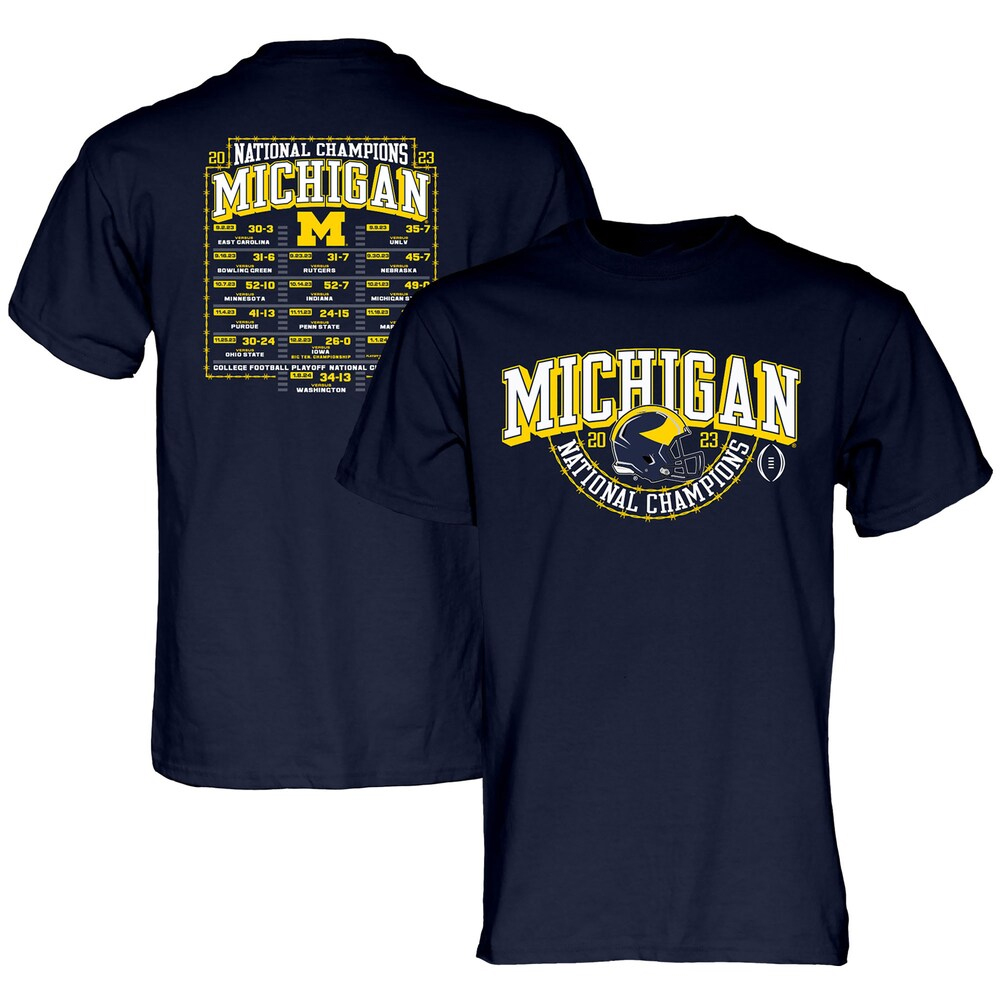 2023 National Champions Schedule T-Shirt College Football Playoff 2023 National Champions, Michigan Wolverines 2023 National Champions Schedule T Shirt College Football Playoff 2023 National Champions, Michigan Wolverines